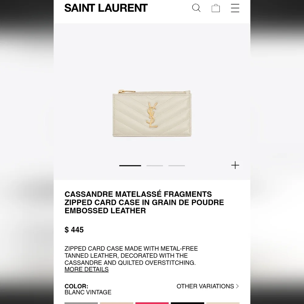 Authentic Pre-owned Yves Saint Laurent Cassandre Fragments Card Case - Picture 11 of 12